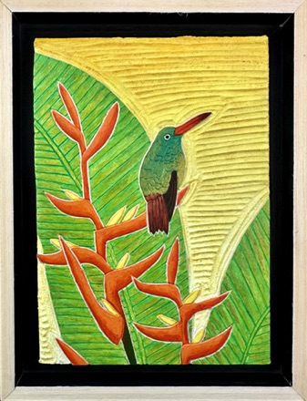 Amarillo (rufous-tailed hummingbird)
8" x 6"
$650 Amarillo (rufous-tailed hummingbird)
8" x 6"
$650